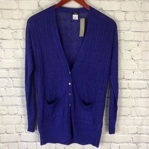 J crew 100% linen cardigan small